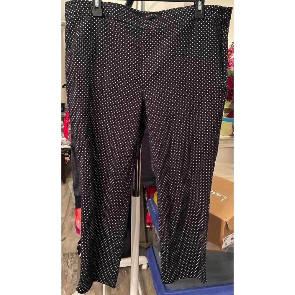 Talbots Chatham Ankle black and white polka dots size 16P - Picture 6 of 10